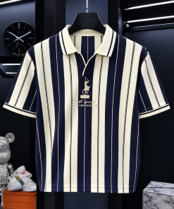 Áo polo Nam PL11 Chất Cotton kẻ tàu mặc Mịn Mát, Thoải Mái